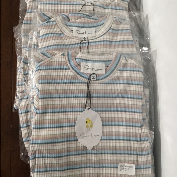 Striped Bell Long Sleeve Crop Top FINAL PRICE - Picture 2 of 6